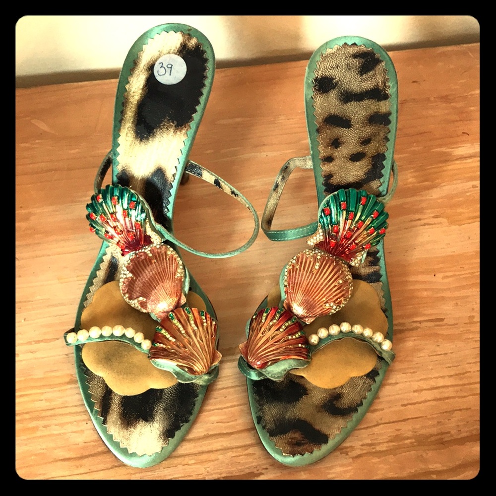 Roberto Cavalli seashell sandals
